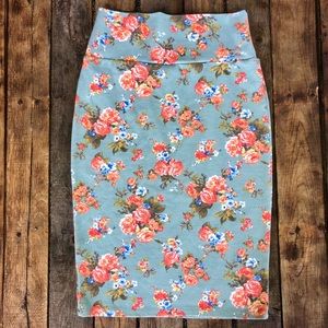 Floral Knee Length Skirt